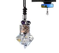 Botella ambientadora para coche,Botella difusora para coche,Difusor de aceite para coche con botella de vidrio - Ambientador automático de aceite para colgar, accesorios interiores de coche para adorn