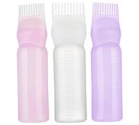 Botella aplicadora de aceite para el cabello 3pcs botella aplicadora de tinte para el cabello con escala de 180 ml de combinación de combustible de raíz botella salón para colorear.