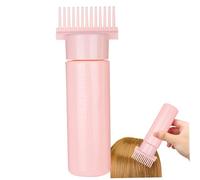 Botella aplicadora de aceite para el cabello Botella aplicadora de peine de raíz de 180 ml con escala transparente y 13 salidas de aceite Tinte para el cabello portátil para cuidado y peinado Estil