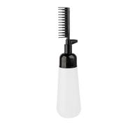Botella aplicadora de peine para teñir el cabello, botella dispensadora para salón de belleza, color negro, 22,5 x 6 x 4,5 cm
