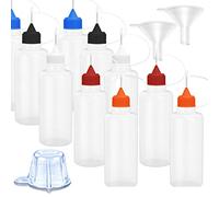 Botella aplicadora de punta de precisión, 10 botellas de 100 ml, 25 tazas reutilizables y 2 mini embudos para uso multiusos