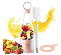 Botella Batidora Portatil, Mini Batidora Portatil, Blender Portable, Mini Licuadora Portátil, Portátil Licuadora Personal, Batidora Licuadora Portátil Fresh Juice, para Smoothie o Batidos (Rosa)