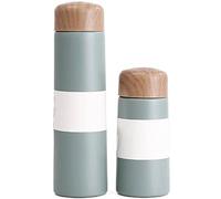 Botella bebida, 250 ml/150 ml de esterzgo inoxidable Termos Botella de agua Frasco de vacío portátil en bolsillo con infusor de té Thermos Auto Cup Eco Friendly (negro, 250 ml)