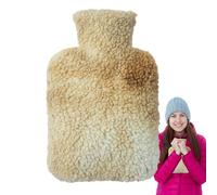 Botella calefactora, bolsa de agua para botella caliente | Botellas con bolsa de agua calentada de 1000 ml | Calentador de pies, pequeña botella de agua caliente de gran capacidad con funda de tela pa