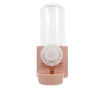 Botella Colgante de Agua para Perros y Gatos, 500ml Rosa | Plástico, Diseño para Jaula y Ajuste de Posición, Transparente, Portátil y Fácil de Retirar, para Gatos