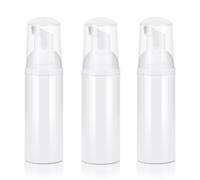 Botella con bomba de espuma, 3 unidades, botella de champú de pestañas de viaje, dispensador de jabón de espuma de espuma recargable portátil vacío para jabón de manos, limpiador de pestañas, champú