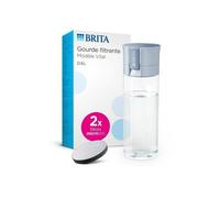 Botella con filtro de agua Brita Fill&Go 0,6 L Azul Pastel con 2 Microdiscs