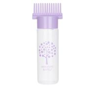 Botella con peine - Envase aplicador recargable, cuerpo transparente ligero, punta de flujo liso para una distribución uniforme | Accesorio para el cuidado del cabello para Loción de tinte a h