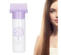 Botella con peine, peine para el cabello, 180 ml, productos para teñir el cabello, agua, líquido, aceite, peine de raíz, aplicador de botella de raíz, botella de peine Zorq