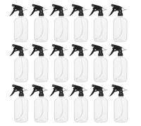 Botella con Pulverizador 500ml. Pack 18 Unidades. Tamaño: 8x11x23 cm. Pulverizadores forma Ovalada de Plástico color Negro. Botella Pulverizadora en Spray para Hostelería, Cuidado de Jardines