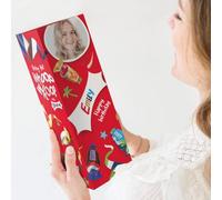 Botella con surtido de chocolates personalizada - botella de chocolates en caja con nombre