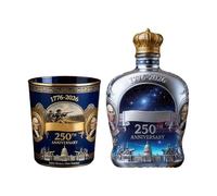 Botella Conmemorativa Del 250 Anni Versary, Con Diseño De Borde Pulido, 18,5 X 12,5 Cm, Decantador Patriótico We The People, Decoración De Bar Para El Hogar American Heritage, Construcción De Vidrio R