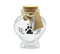Botella conmemorativa para animales con forma de corazón, para guardar cenizas de perro, para novios y adultos, estante para escritorio, escuela, viaje