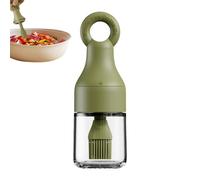 Botella de aceite con pincel,Botella de aceite de oliva con cepillo de repostería de silicona - Botella impermeable a prueba de fugas para acampar parrilla casa bar cocina interior exterior