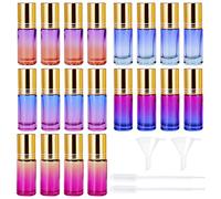 Roll On Aceites Esenciales,20 Piezas Botellas Roll On Cristal 5ML,Vidrio Botellas de Rodillos,Botella De Aceite Esencial,Botellas de Cristal Enrollables,Botella Roll On para Aceite Esencial Perfume