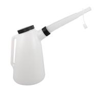 Botella de Aceite para Vehículos 4l de Plástico Escala Graduada | Bomba Manual Rellenable, Vertedor y Tapa Segura, Uso en Taller Mecánico, Capacidad Grande 4