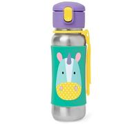 Botella de acero inoxidable con pajita, diseño de abeja, de Skip Hop, modelo Zoo Eureka Unicorn