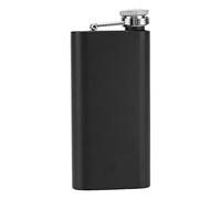 Botella de acero inoxidable de 140 ml, color negro