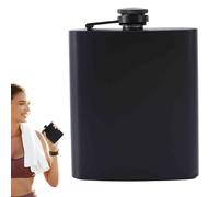 Botella de acero inoxidable para licores, petaca para licores, petaca portátil de acero inoxidable, botella de bolsillo de metal con tapa a prueba de fugas para paseos en, picnic y senderismo