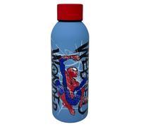 Botella de acero inoxidable Spiderman Marvel botella con tapón desenroscable accesorio para niños, adolescentes y adultos, 500 ml