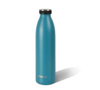 Botella de acero inoxidable wenco carribean azul, 750 ml, perfecta para niños, sin BPA, a prueba de fugas, apta para ácido carbónico, pequeño termo para burbujas, deportes, escuela, fitness