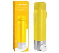 Botella de agua 1L acero inoxidable Wessper con filtro de agua cierre amarillo
