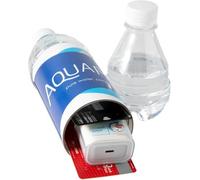 Botella de agua a prueba de desvíos, contenedor de almacenamiento secreto, AquaFin en botella, transparente, compartimento secreto, almacenamiento de botella de agua a prueba de desvíos (350 ml)