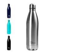 Botella de Agua Acero Inoxidable 1 Litro-Otto Koning-Botella Térmica con Doble Aislamiento al vacío para 12 Horas de Bebida Caliente y 24 Horas de Bebida Fría. Botella Termo a Prueba de Fugas sin BPA