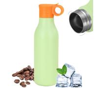 Botella de Agua Acero Inoxidable | Termo Metálico | A Prueba De Fugas Gran Capacidad Termo Acero Inoxidable Para Escuela Bebé Viaje Y Deporte