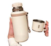 Botella de agua aislada, botella de agua de viaje, 3,35 x 3,35 x 9,06 pulgadas, portátil Sports Flask & Large Capacity, Leak Proof Double Wall Vacuum Cup for Gym, Classroom, Outdoor Activities, Men