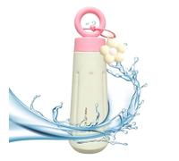 Botella de agua aislada, botellas de agua aisladas de acero inoxidable 316, linda botella de aguas con forma de pétalo aislada al vacío, cuenta con un asa de bucle y un de flor