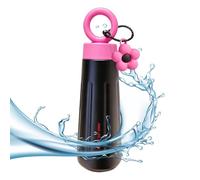 Botella de agua aislada, botellas de agua aisladas de acero inoxidable 316, linda botella de aguas con forma de pétalo aislada al vacío, cuenta con un asa de bucle y un de flor