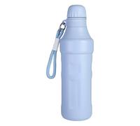 Botella de agua aislada, con correa de transporte de 0,5 l, vaso térmico con correa de transporte, cuello estrecho, acero inoxidable, mantiene el frío durante 12 horas y 8 horas, para bebidas