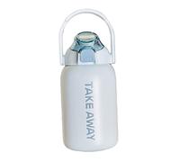 Botella de agua aislada con dise ñ o de pajita con tapa de rebote (Azul) | Botella de agua con aislamiento de acero inoxidable de primera calidad para hervidor de agua portátil para exteriores de 850