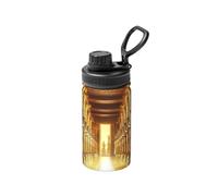 Botella de agua aislada de 340.2 g con diseño de templos de pirámide egipcia, botella de agua aislada para viajes, deportes espaciales, boca ancha, acero inoxidable