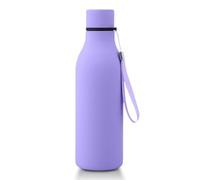 Botella de agua aislada de acero inoxidable, botella de agua de boca pequeña, botella de agua para deportes al aire libre, botella de agua de doble pared al vacío de 18 onzas con cuerda de asa, sin