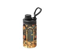 Botella de agua aislada personalizada, de acero inoxidable con diseño de impresión completa, perfecta para exteriores, deportes y uso diario, seguimiento romántico de caminos