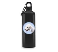 Botella de agua Bedlington Terrier de acuarela para amantes de los perros, botella de viaje, botella deportiva al aire libre