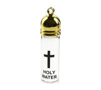 Botella de agua bendita de cristal con tapa, botella de oración, recipiente vacío para ceremonias religiosas y altares del hogar