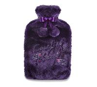 Botella de agua caliente 2 litros con funda suave peludo lema morado Purple - Counting Sheep