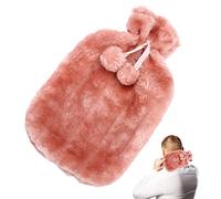Botella de Agua Caliente,Almohadilla térmica de 2 litros con Funda de Forro - Calentador eléctrico Lavable de Paquete Caliente para Invierno, Almohadilla térmica para Navidad y Halloween Generic
