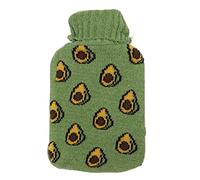 Botella de agua caliente Bolsa de agua caliente Botella de agua caliente con funda de punto suave para aliviar el dolor de cuello y hombros y calentar el invierno 2000 ml Caucho (Palta)