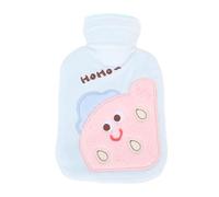 Botella de Agua Caliente, Bolsa de Agua Caliente de 500 Ml con Funda de Felpa Suave Calentador de Pies de Manos de Dibujos Animados Lindo para Compresas Frías y Calientes