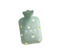 Botella de agua caliente Bolsa de agua caliente llena de agua, bolsa de agua caliente espesa, pies calientes y manos cálidas, for niñas estudiantes adultas Botella de agua caliente (Color : Green-100