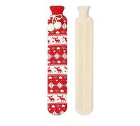 Botella De Agua Caliente - Botella De Agua Caliente Con Cintura Con Cubierta | Botella De Agua Caliente Extra Larga | Bolsa De Calefacción De Goma Flexible Para El Cuello, La Espalda Y Las Piernas | T