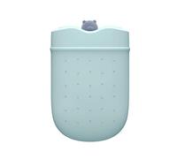 Botella de agua caliente, Botella de agua caliente de silicona for microondas con cubierta de punto extraíble Bolsa de agua caliente a prueba de explosiones for terapia de frío y calor (Color : Gray)