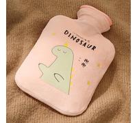 Botella de agua caliente, botella de agua caliente grande a prueba de fugas de 500 ml,Caucho natural,Botella caliente de peluche para, botella caliente caliente calentada mano/pantorro/cuello (color