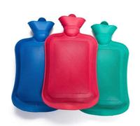Botella de agua caliente, botellas de goma natural, tapa segura y a prueba de fugas, bolsa fría perfecta para terapia de alivio del dolor, manos, pies, espalda, cuello, hombros, calentador, colores aleatorios (3 unidades, S)