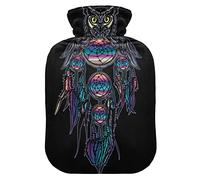 Botella de agua caliente con cubierta de terciopelo suave, bolsa de agua caliente para aliviar el dolor, compresa caliente y fría, calentador de cama corporal de 2 l