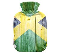 Botella de agua caliente con cubierta de terciopelo suave, frutas frescas, verduras Jamaica, bolsa de agua caliente para aliviar el dolor, compresa caliente y fría, calentador de cama corporal 1L